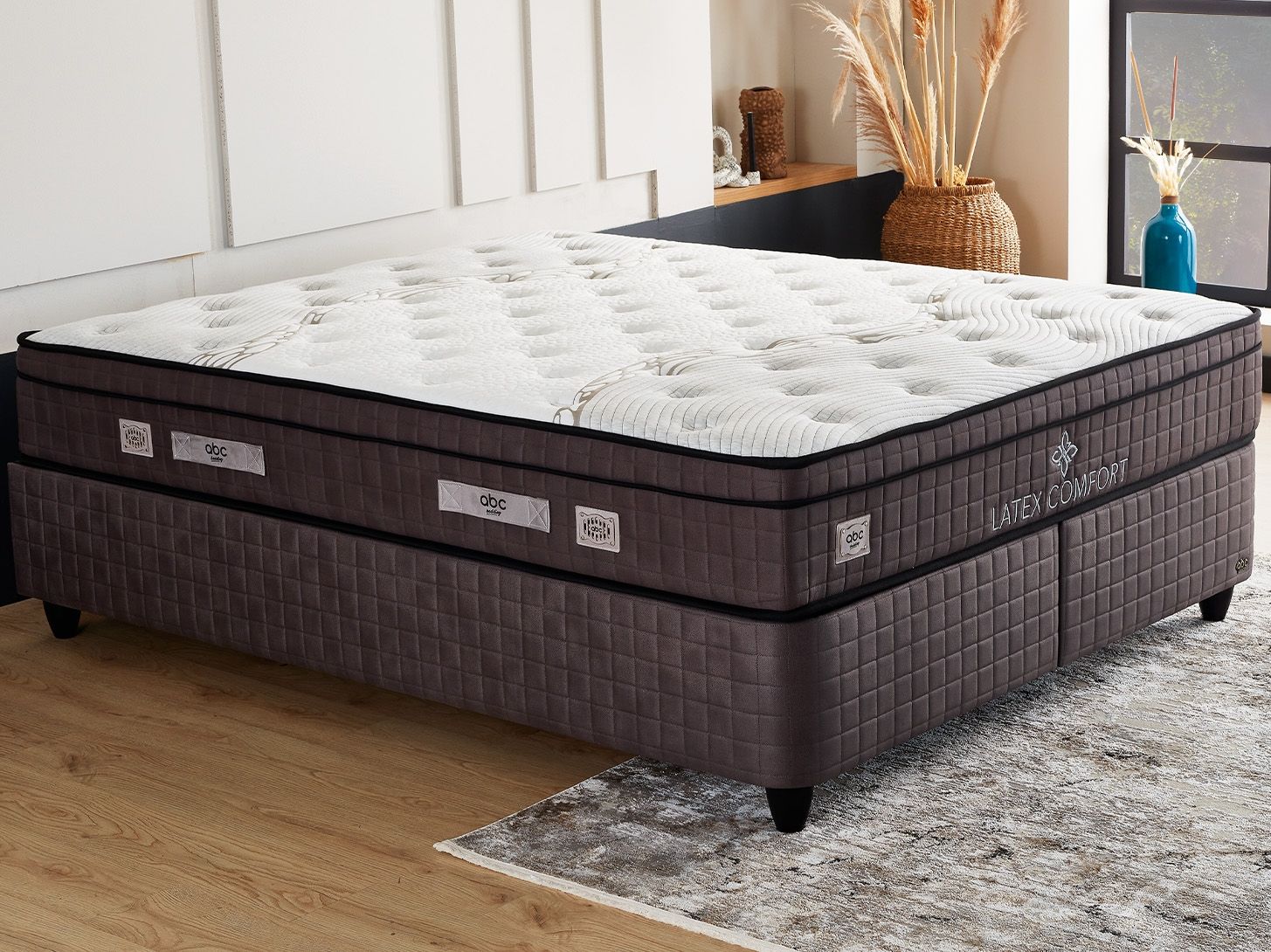 Medium-firm, One-sided mattress Latex Comfort Independent Pocket Springs, 6 sizes