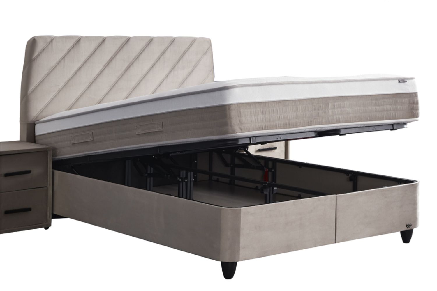 Ottoman bed Clarson + mattress, 2 sizes