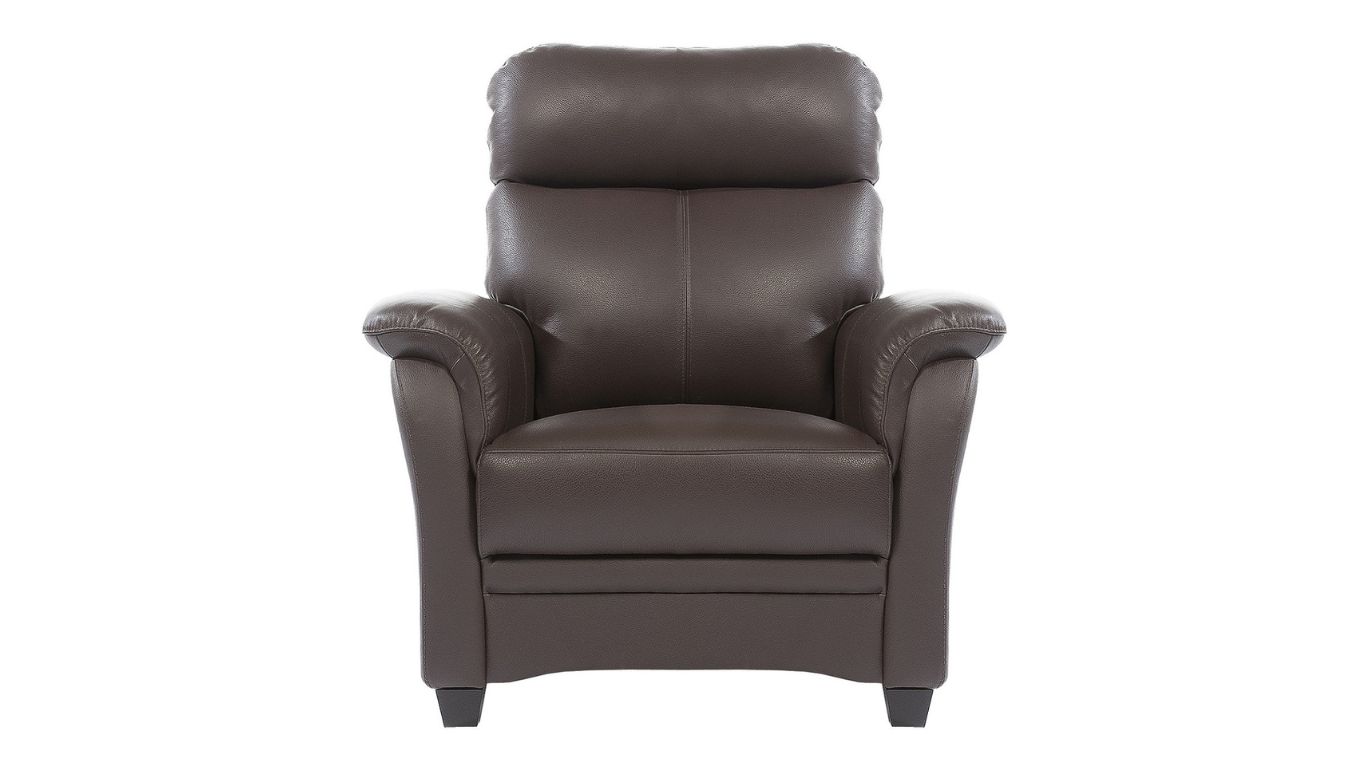 Bellus Tempest lounge chair with HR padding in the seat.  Pictured in brown leather Labrador 3293. Can be matched with the Tempest furniture series. Furniture set. Wide choice of fabrics and leathers. Possibility to change the shade of the wooden legs. Furniture store in Jelgava, chairs in Jelgava, armchairs in Jelgava, furniture sets in Jelgava. Furniture store in Jelgava Manx Mēbeles, Pulkveža Brieža iela 4