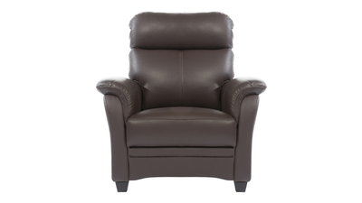 Bellus Tempest lounge chair with HR padding in the seat.  Pictured in brown leather Labrador 3293. Can be matched with the Tempest furniture series. Furniture set. Wide choice of fabrics and leathers. Possibility to change the shade of the wooden legs. Furniture store in Jelgava, chairs in Jelgava, armchairs in Jelgava, furniture sets in Jelgava. Furniture store in Jelgava Manx Mēbeles, Pulkveža Brieža iela 4