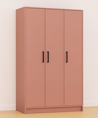 High-quality  3-door wardrobes with hinged doors. Cabinets with drawers or with shelves. Selection of handles, mezzanines.