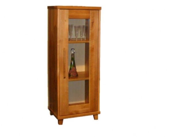 ​Display cabinet in solid alder ETA V120, 86 x 39,5 cm 120 cm hight Furniture store Manx Mēbeles, Jelgava