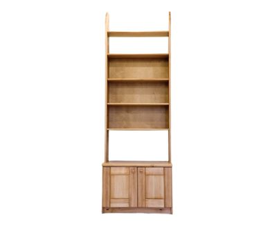 Bookcase with cabinet in solid alder. in four colours. Manx Mēbeles, Jelgava, Pulkveža Brieža iela 4