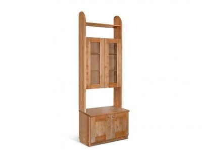 Bookshelf with glass door. Width: 80 cm, Depth: 50 cm, Height: 240 cm. Four shades. Manx Mēbeles, Jelgava