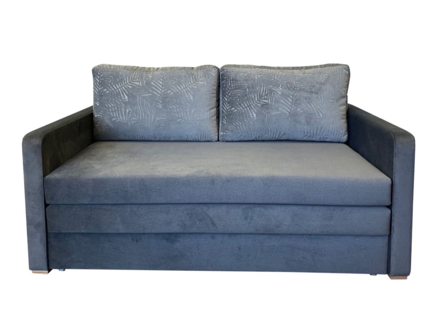 Pull-out sofas Luka with a plywood frame storage box. 4 sizes with sleeping areas measuring 90, 120, 140, 160 x 95 cm.  