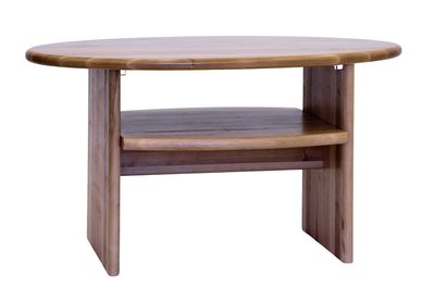 Oval Coffee Table, Solid wood, Black alder