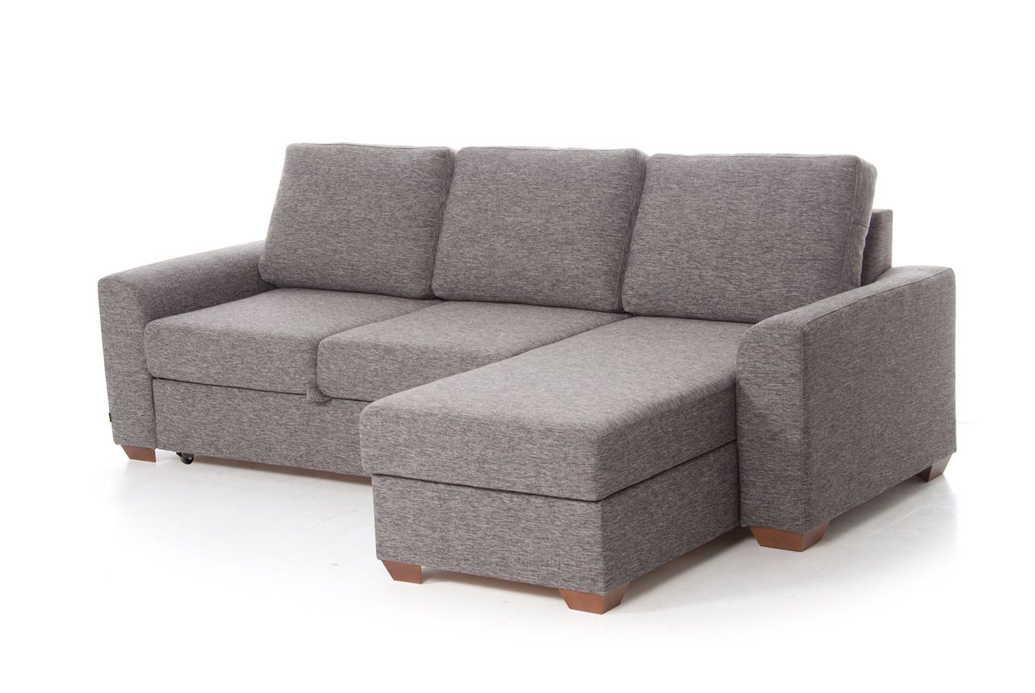 Bellus sofa Roma with or without chest, depending on the sofa model.  Bellus sofas in Jelgava. Pull-out on castors. Corner sofa version with a spacious laundry box. Different sizes, right/left corner option.  Choice of armrest width. Choice of wooden or metal legs. Wide choice of fabrics. Choice of leather sofa. Furniture store in Jelgava Manx Mēbeles, Pulkveža Brieža iela 4