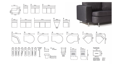 Modular corner sofa Othello by Bellus