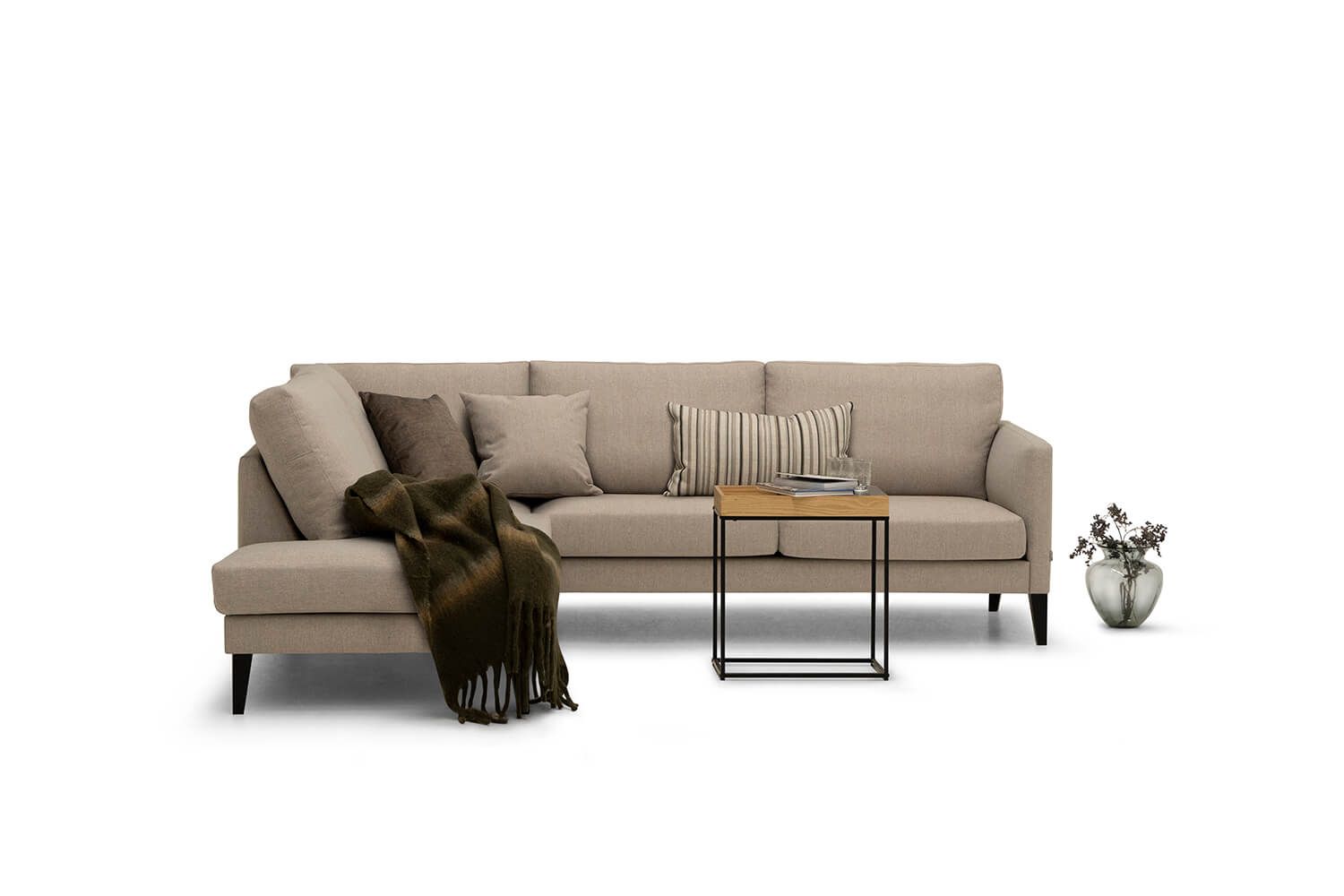 Bellus sofa Jonna in Jelgava, in Furniture store Manx Mēbeles. Corner sofa, lounge sofa. Choice of fabrics and legs. 4 size