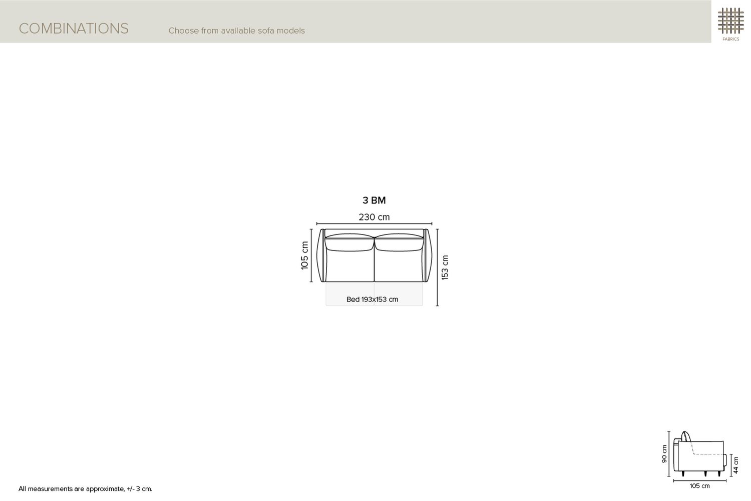 Folding sofa bed Crosetto by Bellus