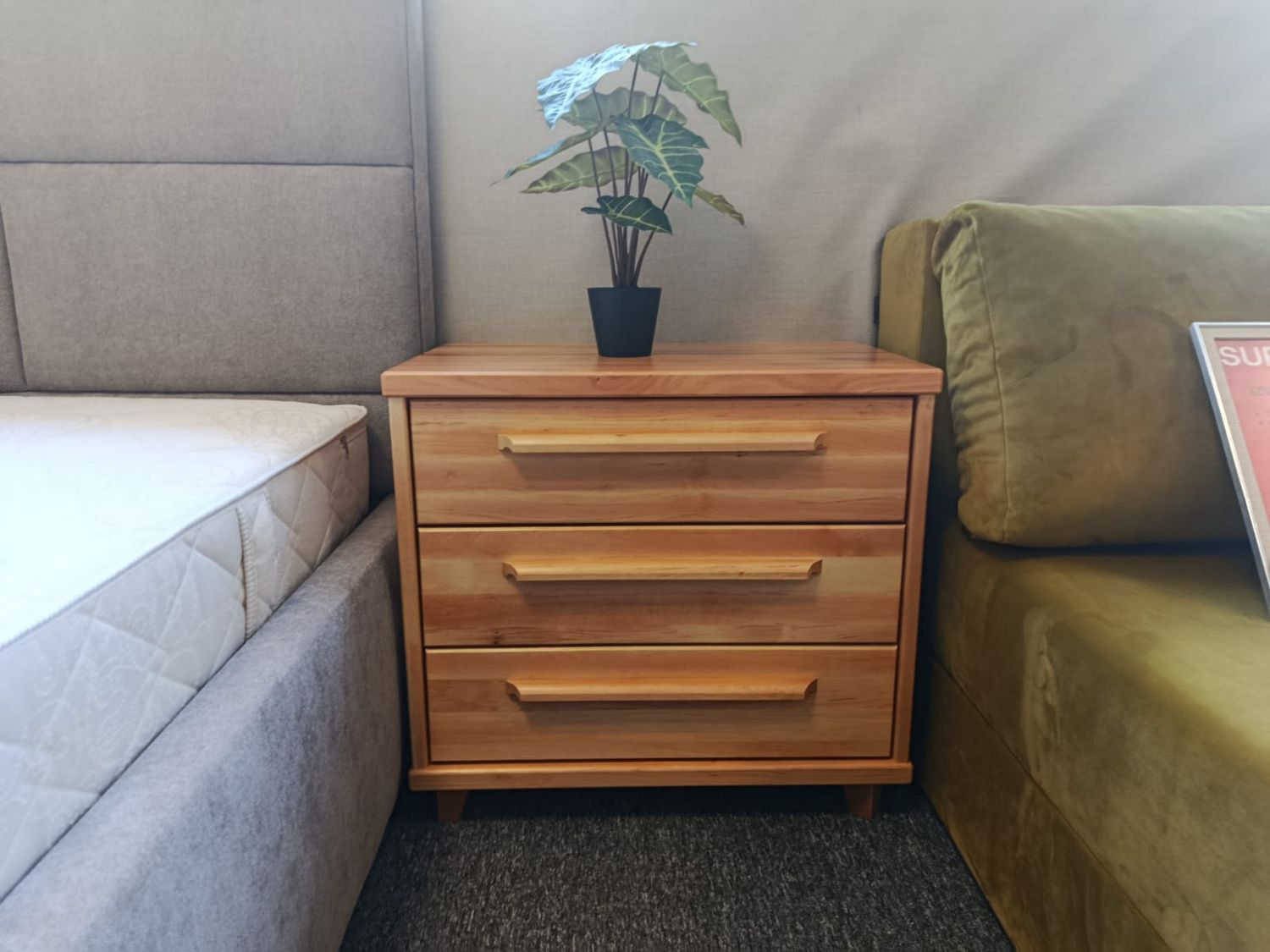Wooden chest of drawers with drawers 3B ETA made of solid black alder wood.  Wooden furniture Manx Mēbeles, Jelgava