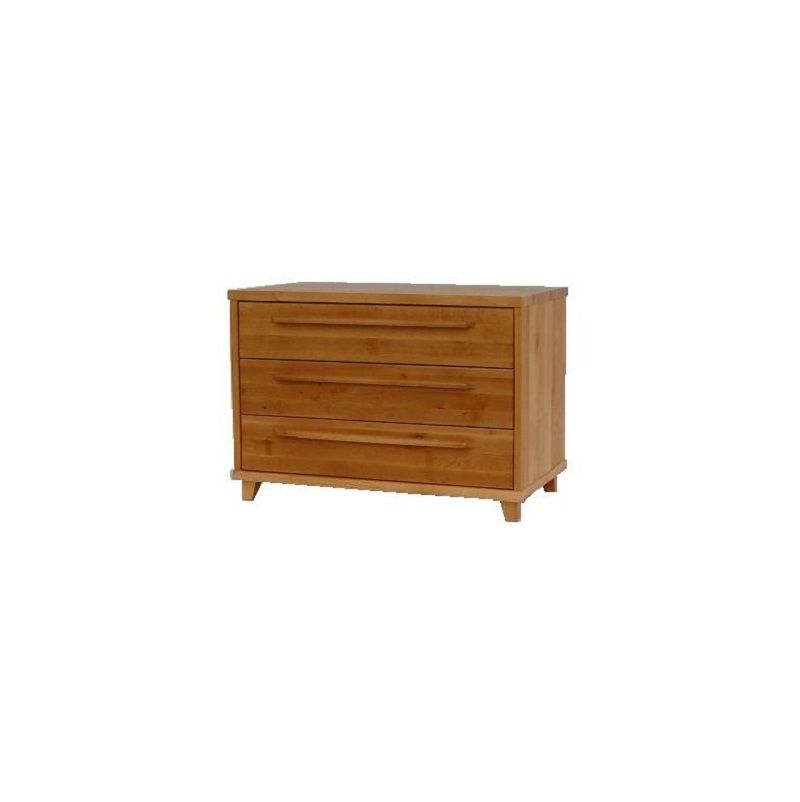 Wooden chest of drawers 3C made of solid black alder wood, also available in white milk, walnut and mahogany stain.