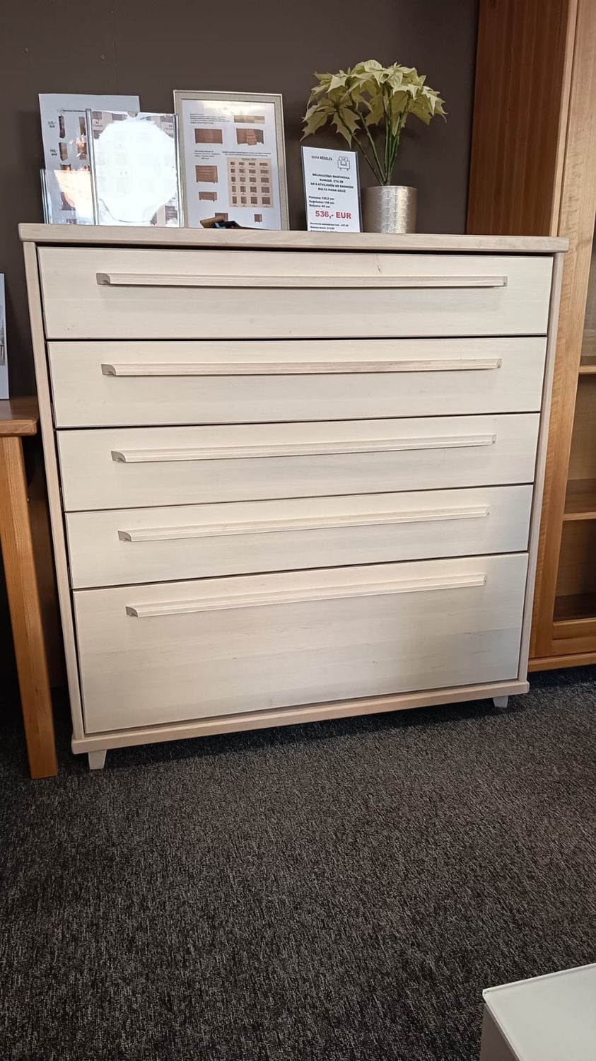 Chest of Drawers 6D ETA Solid Wood, Black Alder