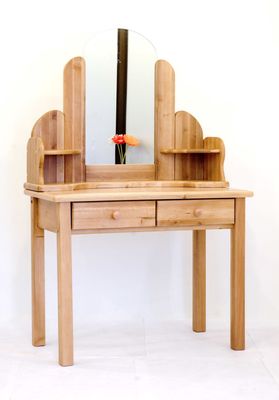 Table with two drawers Solid Wood, Black Alder