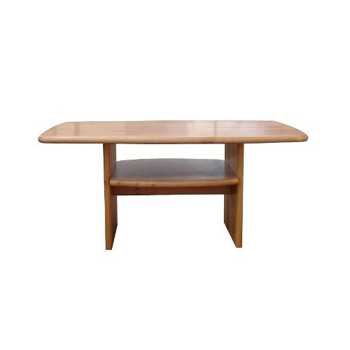 Wooden coffee table with a shelf. Sturdy and stable. Length 120 cm, width 72 cm, height 54 cm. Coffee tables in Jelgava. 