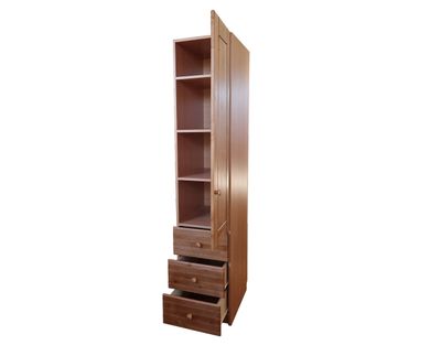 Solid wood 1-door warderobe - Black alder