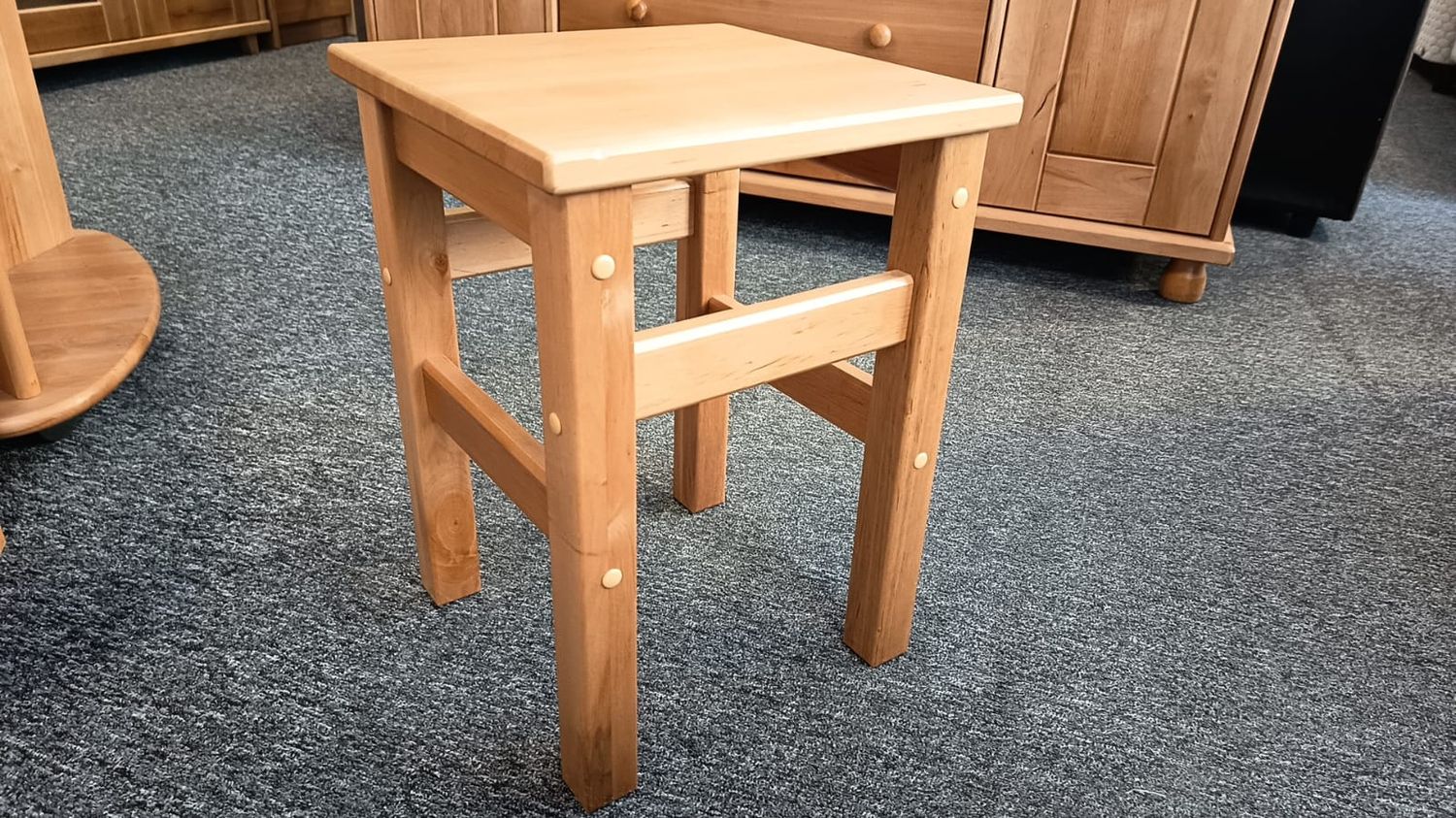 Solid wood stool - Black alder