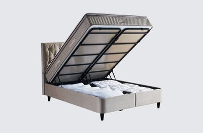 Ottoman bed Glasgow + orthopedic mattress, 5 sizes