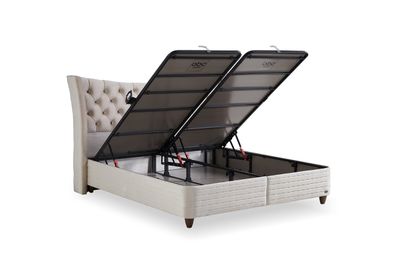 Luxury Continental bed with storage + orthopedic mattress, 6 sizes