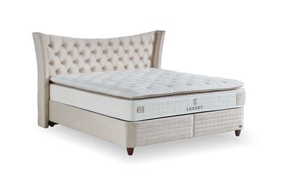 Luxury Continental bed with storage + orthopedic mattress, 6 sizes