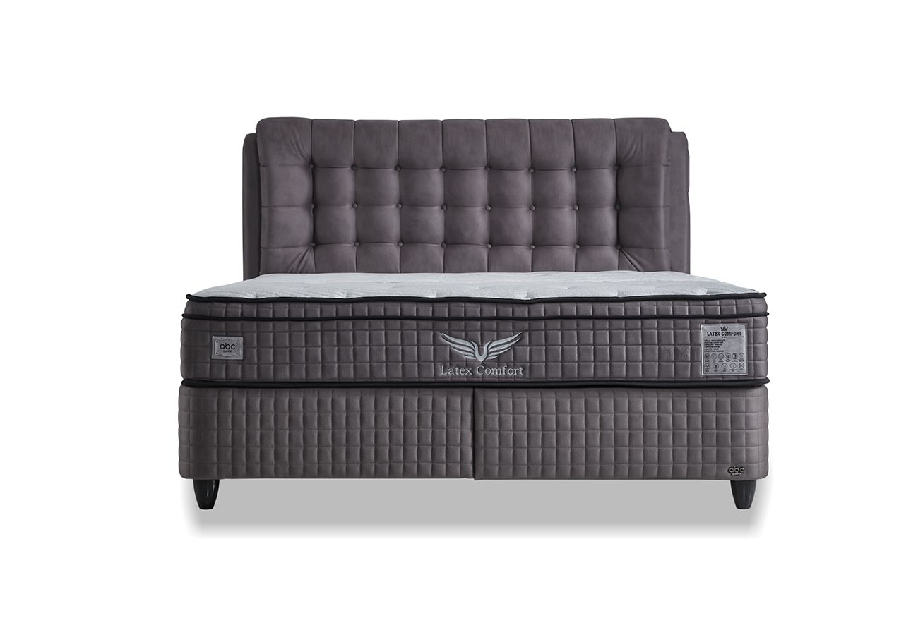 Latex comfort Continental bed with storage + mattress, 6 sizes