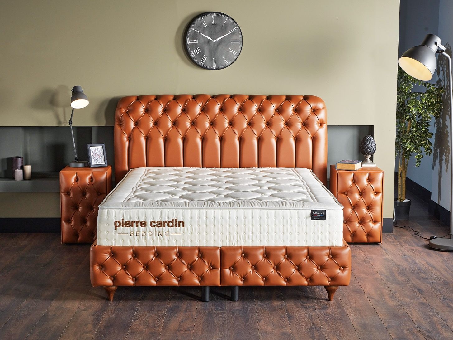Continental bed Dioramour with storage + orthopedic mattress, 6 sizes