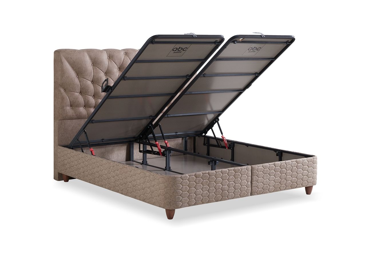 Continental bed Ocaliptus with storage + orthopedic mattress, 6 sizes