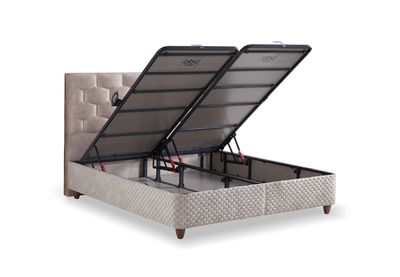 Beige Magnesia bed with a spacious storage compartment and mattress. Dimensions: 90 x 200 cm
120-180 x 200 cm, Jelgava