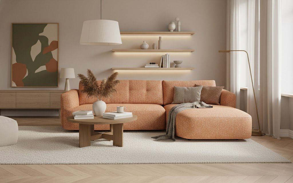 Cedar corner sofa from Bellus. Available in 11 sizes and more than 300 colors. Manx Mēbeles – sofas in Jelgava. 