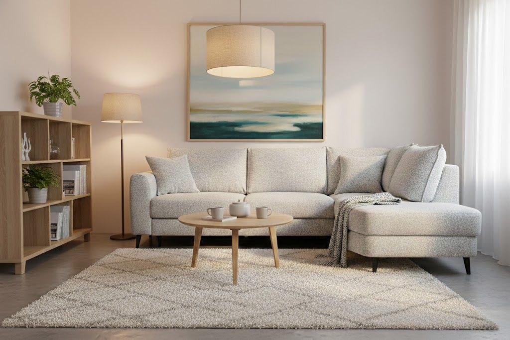 Foldable corner sofa bed with storage Lucca by Bellus, 4 sizes