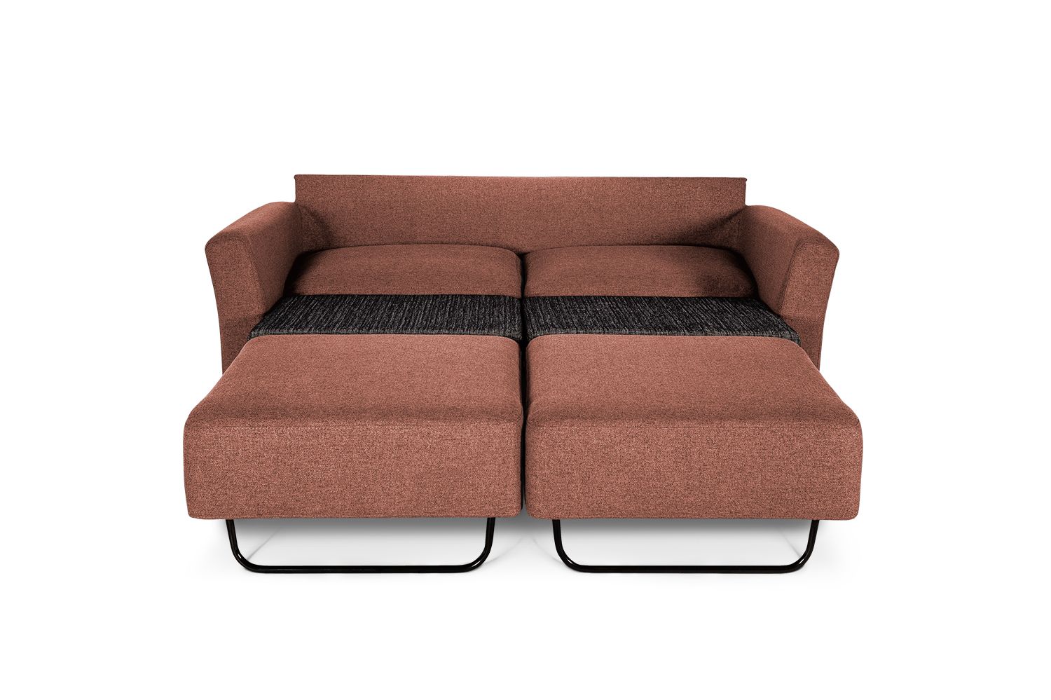 Isabel sofa bed. Size: 86 x 173 cm, with a sleeping area of 138 x 194 cm. Small, compact sofa for guests with the possibility of pulling out each part separately. Bellus sofa. Manx Mēbeles, Pulkveža Brieža iela 4 