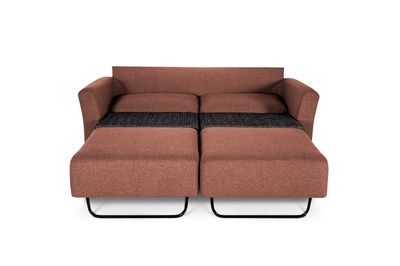 Isabel sofa bed. Size: 86 x 173 cm, with a sleeping area of 138 x 194 cm. Small, compact sofa for guests with the possibility of pulling out each part separately. Bellus sofa. Manx Mēbeles, Pulkveža Brieža iela 4 