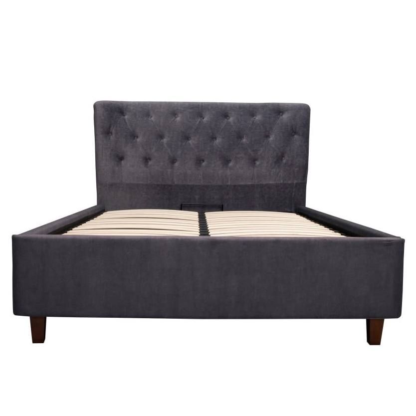 Bed with linen box, gas lift mechanism, 140x200cm, 160x200cm, 180x200cm, beige, light gray, dark gray.