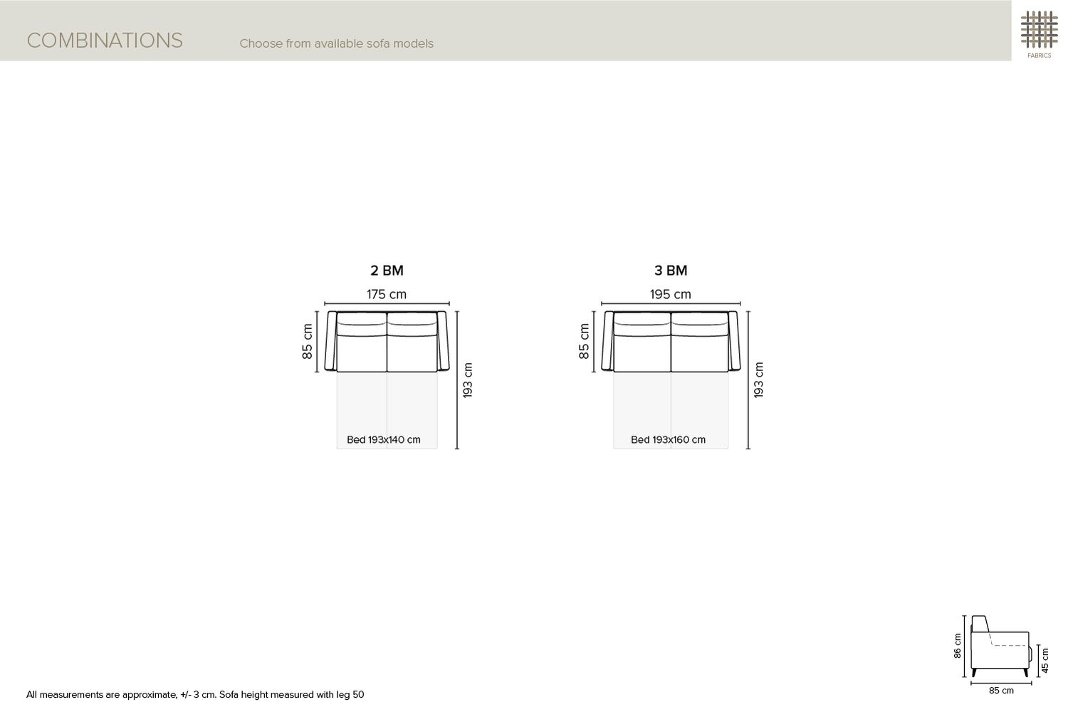 Bellus sofa Wilma size, compact sofa, two sizes 85 x 175 and 85 x 195, Furniture store Manx Mēbeles, Jelgava