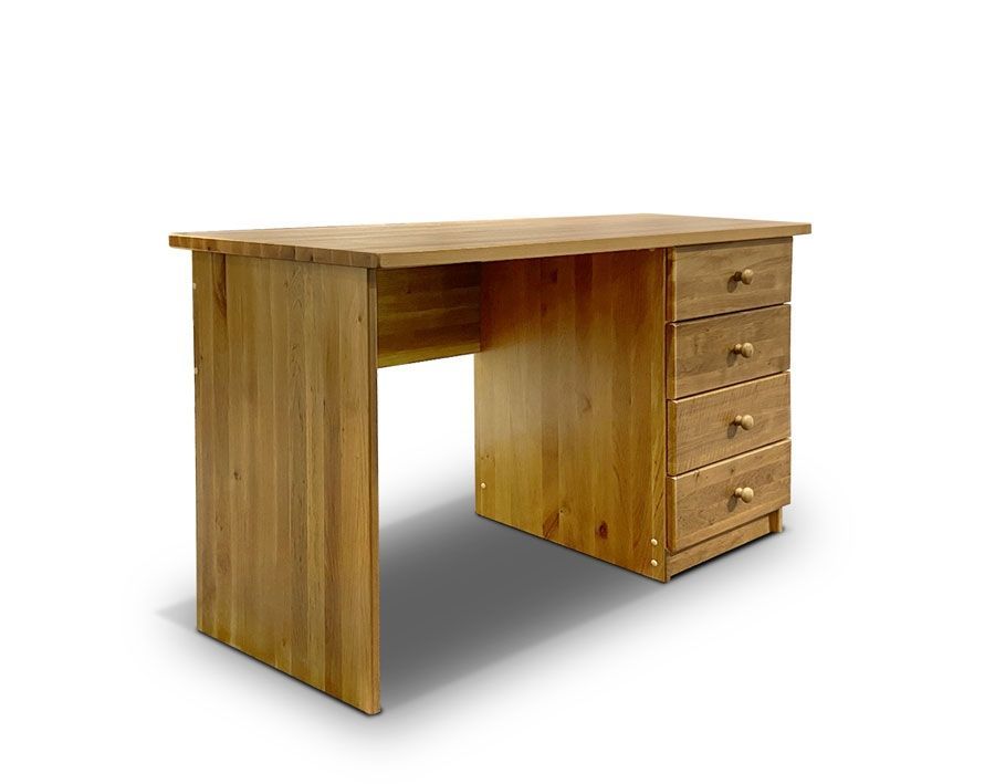 Classic solid wood desk with four drawers. Wooden furniture, wooden tables, Jelgava, Manx Mēbeles, Pulkveža Brieža iela 4