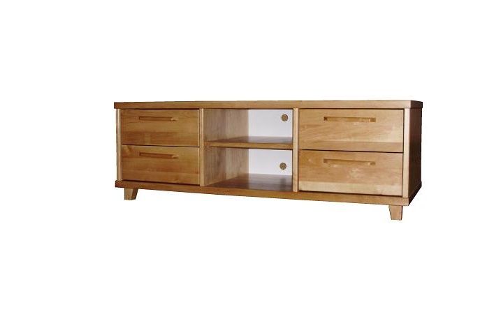 TV cabinets in various sizes made of solid black alder wood at the furniture store Manx Mēbeles in Jelgava. With 2-6 drawers 