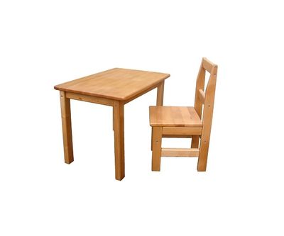 Children's table and chair made of solid wood. Durable, stable furniture for children. Children's furniture, Manx Mēbeles