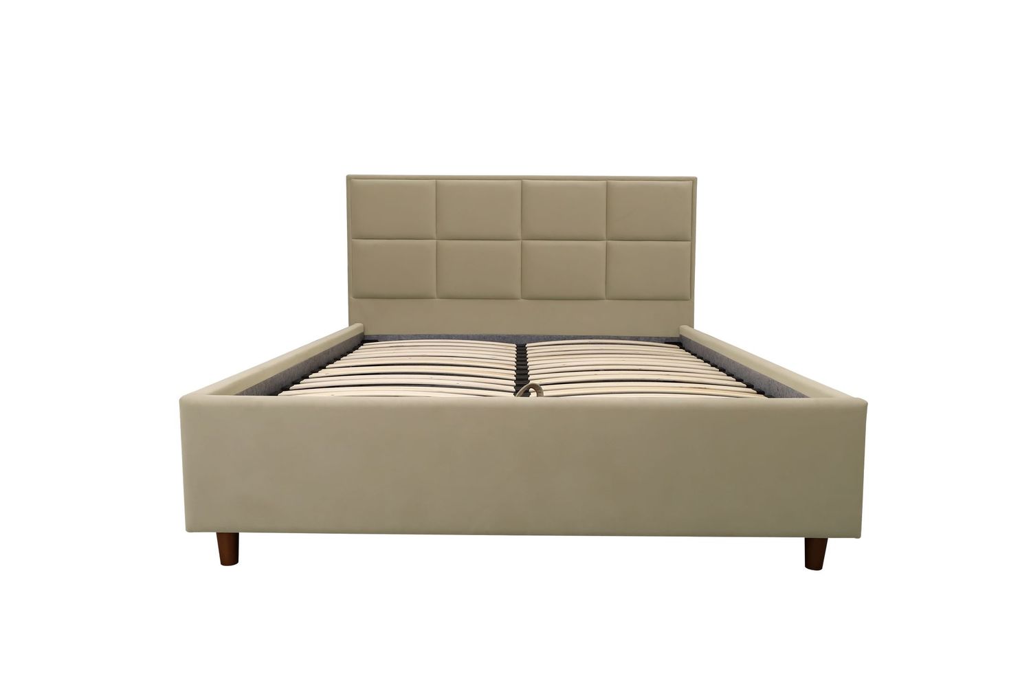 Modern bed with storage Adelia. Bed headboard with squares. The widest selection of beds in Jelgava and Riga. 