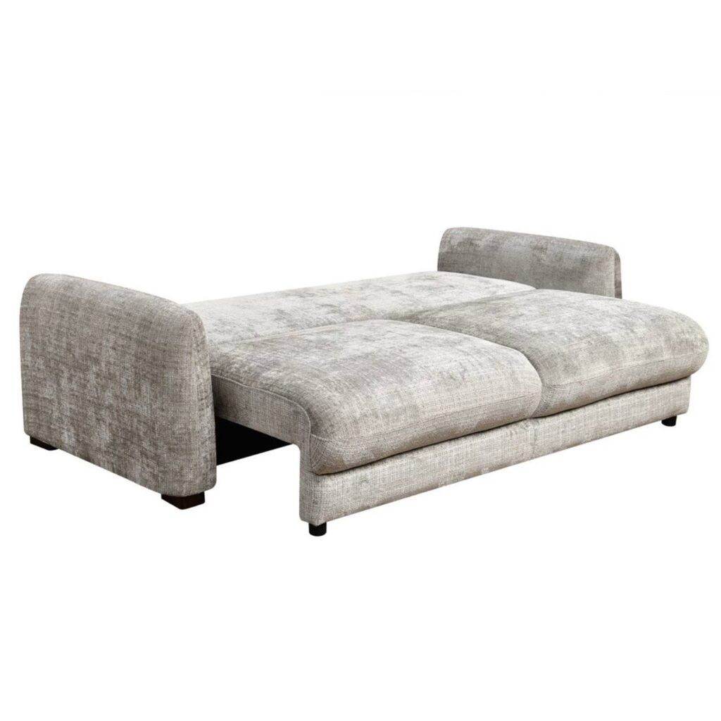 Pull-out sofa at the Dunesky furniture store in Jelgava, Manx Mēbeles, Pulkveža Brieža iela 4. Pull-out sofas for guests