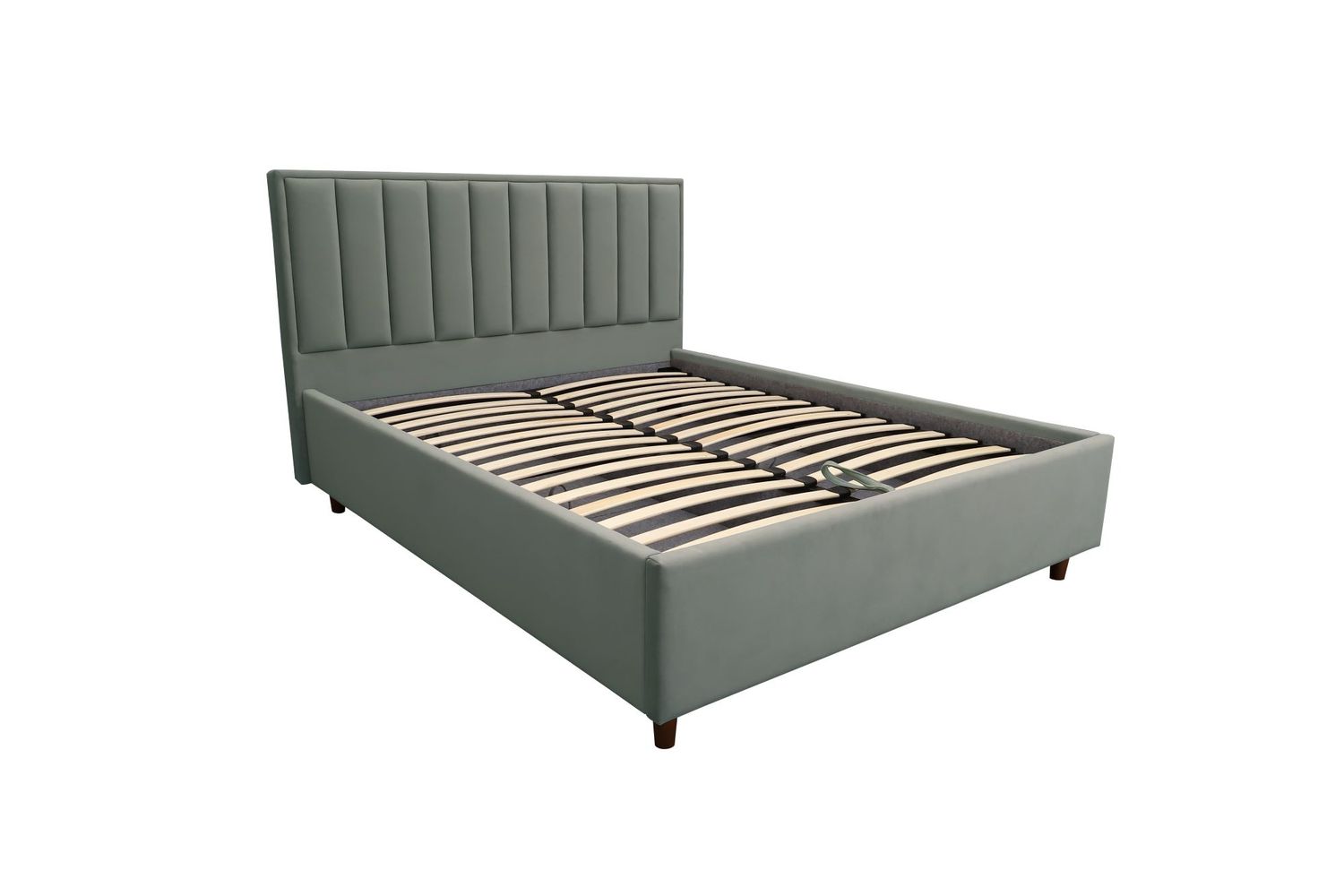 Modern bed with storage drawer: AV4. Bed headboard with vertical lines. The widest selection of beds in Jelgava and Riga. 