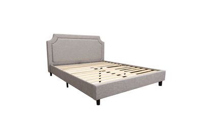 AV2  bed with a studded headboard. Bed without a storage compartment. High-quality beds. 