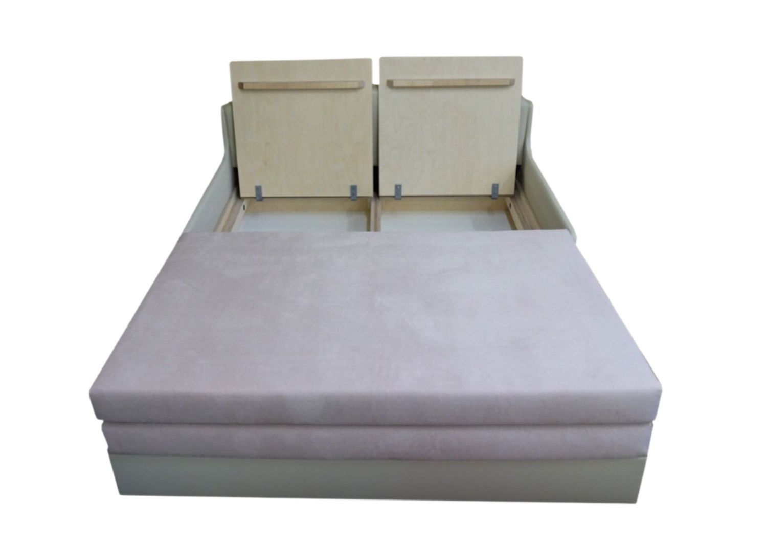 Pull-out chair/sofa without armrests, with laundry box Martins, 6 sizes: 70, 80, 90, 120, 140, 160 x 105. Manx Mēbeles