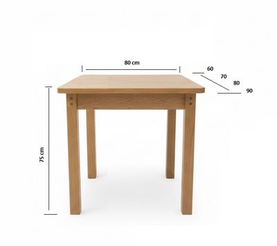 Lunch table. Table height 75 cm
Length 80 cm, width 60, 70, 80, 90 cm Solid wood table. Tables in Jelgava. Manx Mēbeles
