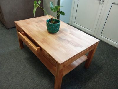 High coffee table, height 53.5 cm, length 115 cm, width 71 cm, wooden furniture, coffee tables in Jelgava, Mamx Mēbeles