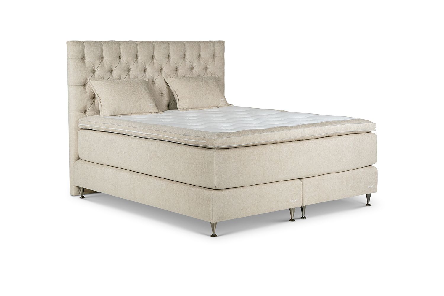Premium bed, Bellus Nordic C20 multi-level continental bed with spring mattresses, 120, 140, 160, 180 cm, including custom 
