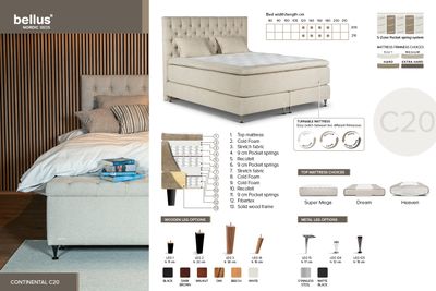 ​Continental bed Nordic C20 Bellus