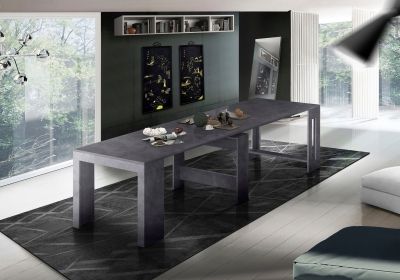 A 3-meter-long gray extendable table. 50 cm when folded. Extendable tables in Jelgava, Dobele, Riga, Bauska, Saldus, Auce