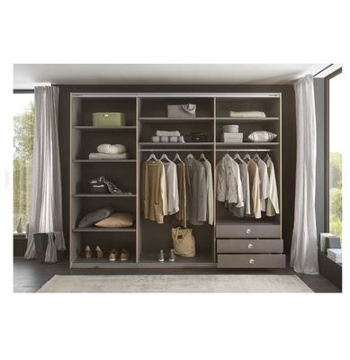 Spacious laminate cabinet with sliding doors from Germany. High-quality cabinets in Jelgava. Manx Mēbeles furniture store 