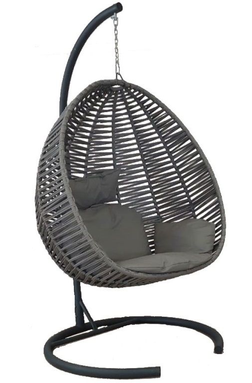 Swing Outdoor Chair Dimensions. A woven hanging chair for balconies, loggias, patios, and gardens. 