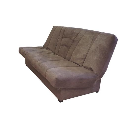 Michelle sofa without armrests.  Small sofa with storage compartment. Sofa with removable cover. Brown sofa. Sofas for guests